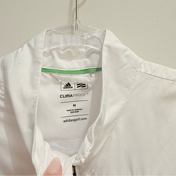 Adidas MOC Golf Bermuda White Sleeveless Zip-Up Vest Size Medium - Picture 3 of 8